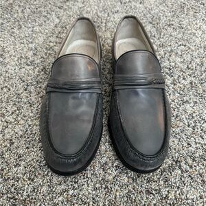 Nunn Bush Gray Leather Penny Loafers